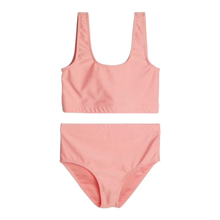 Real Essentials 3 Pack: Girl's 2-Piece Beach Sport Bikini Swimsuit - Swimwear for Girls UPF 50+ | Walmart (US)