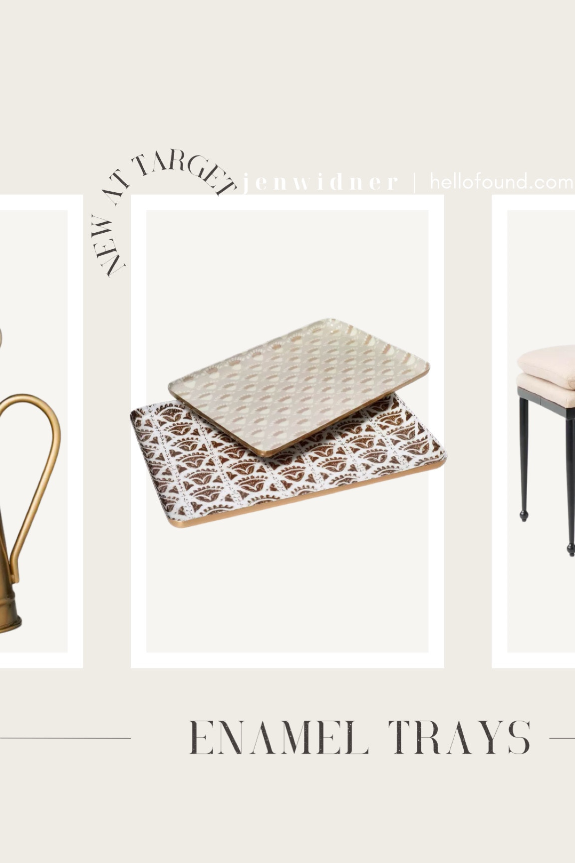 The block print pattern of these enamel trays add just enough chintz to any table top 😍

Flower pattern. Enamel. Tray. Catchall. Block print. Kantha. Block print. 

If you want more of my favorite finds and sales, make sure to hit follow so you don’t miss the good stuff!

#studiomcgeelaunch #targetnewrelease #mcgeeandco #hearthandhandlaunch #studiomcgee #blockprint #homedecor #bedroom

#LTKunder50 #LTKFind #LTKhome