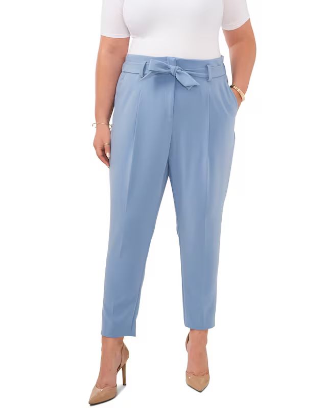 Vince Camuto Belted Cropped Trousers (Plus Size) | Vince Camuto