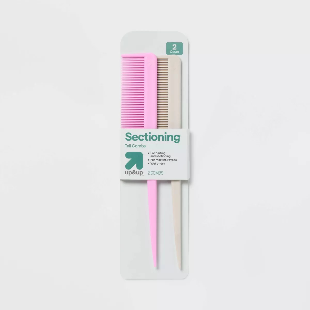 Tail Styling Combs - 2pc - Pink and Gray - up&up™ | Target