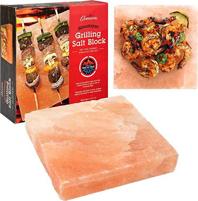 CAMERONS Himalayan Salt Grill Slab - Grilling Block 8 x 8 x 1.5 - Perfect for Cooking Meat, Veggi... | Amazon (US)
