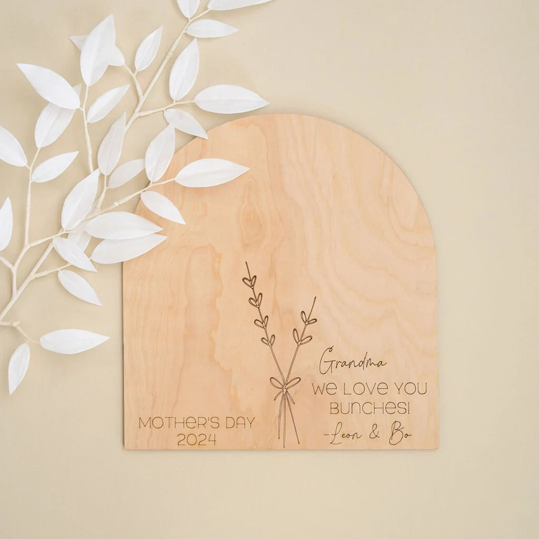 Handprint Art Flower With Kids Names DIY Hand Print Mother's Day Sign Custom Art for Grandma Pers... | Etsy (US)