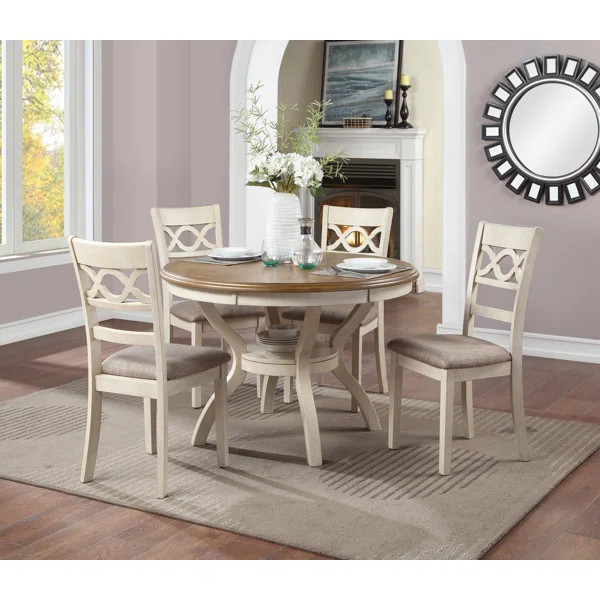 Adreanna 5 - Piece Solid Wood Top Dining Set | Wayfair North America