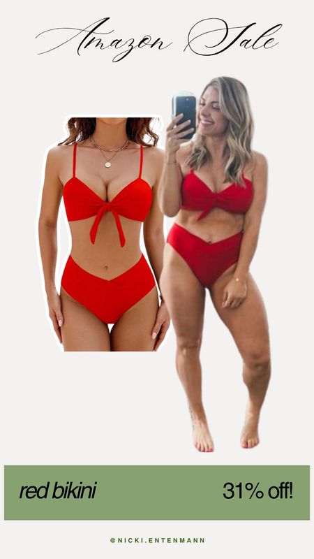 The cutest red Amazon bikini is on sale!! 

Amazon red bikini, bikini, amazon swim, sale, spring break, vacation swim, pool day, nicki entenmann 

#LTKstyletip #LTKsalealert #LTKfitness