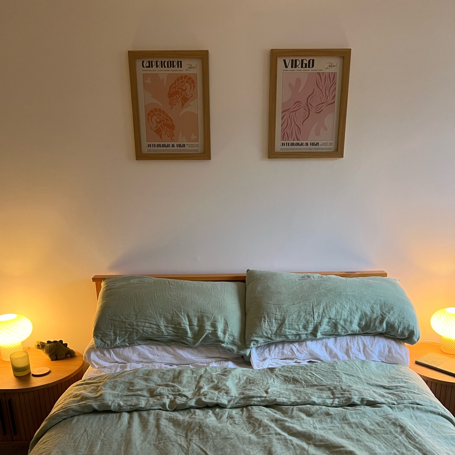 Horoscope prints above our sides of the bed 🥰

I think this is such a cute idea for couples! I couldn’t decide what to put above our bed but this is perfect and the colours compliment the room so much! 🌿

I love buying artwork from Etsy and supporting artists. 🤍

#LTKstyletip #LTKhome #LTKU