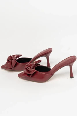 Montara Pointed Toe Kitten Heel | Burgundy | Baltic Born