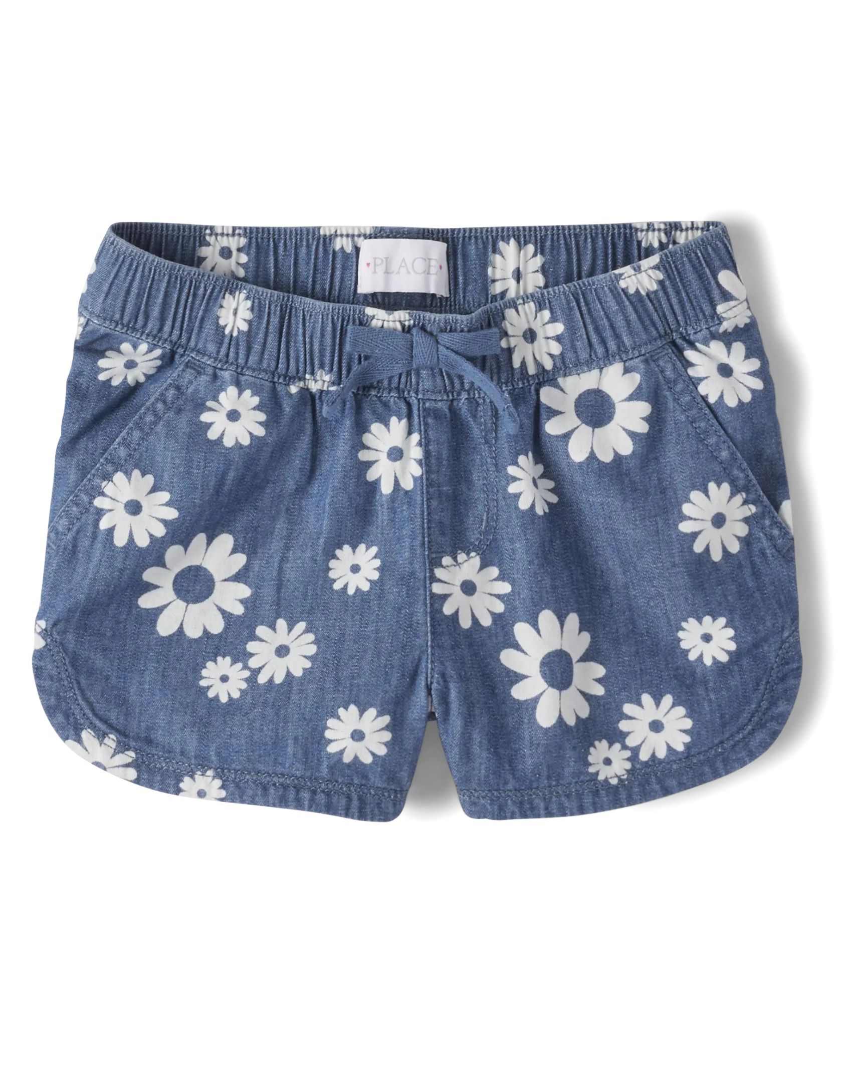 Girls Floral Print Chambray Pull On Shorts | The Children's Place  - DAHLIA WASH | The Children's Place