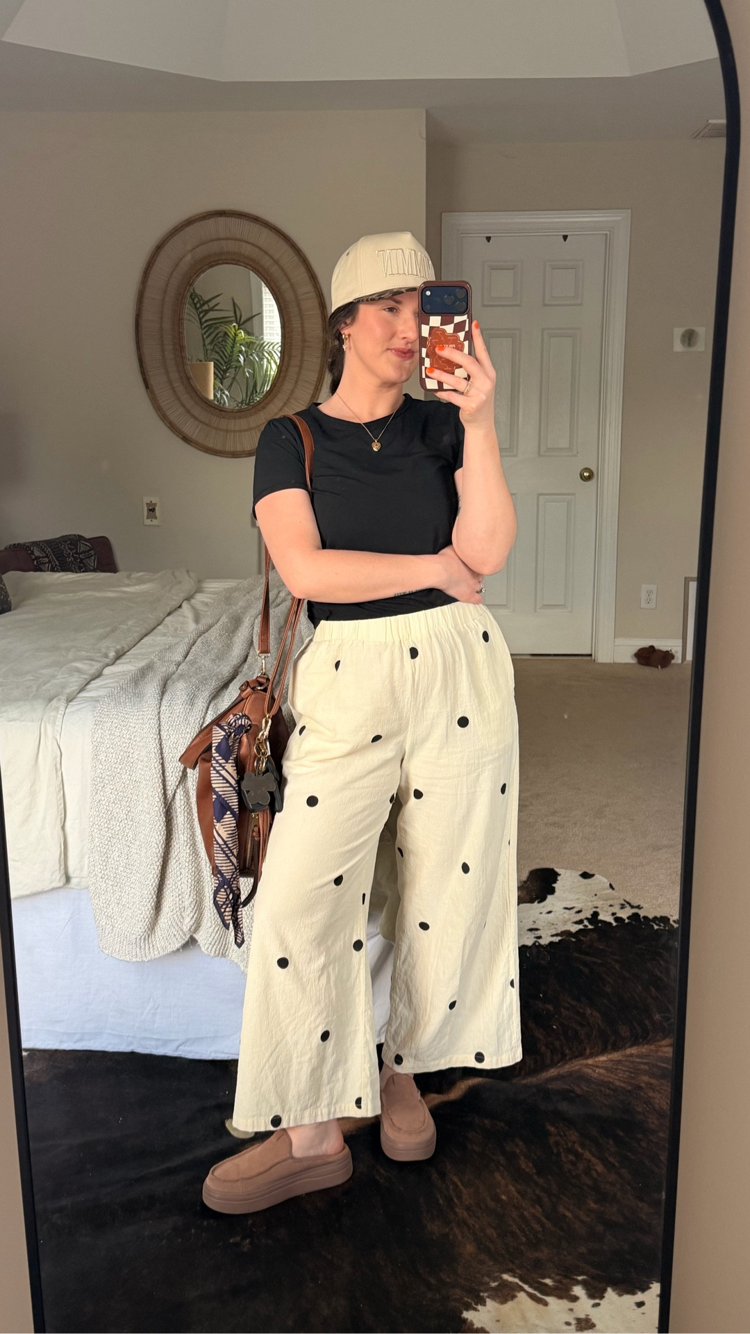 Ootd as an almost 30 year old sahm of 3 (2 more days in my 20s 😫) 

These polka dot pants are part of a set that is SO perfect for summer. The top is a tube top style and I wore it last summer in Hawaii. I love  set for this reason… you get multiple uses out of it. 

It’s a light weight material with a stretchy waistband. 

SIZING 5’3” 145 lbs, typically a M
- top: medium
- pants / set: medium
- shoes: true to size

#LTKOver30

#LTKmomlife #LTKootd