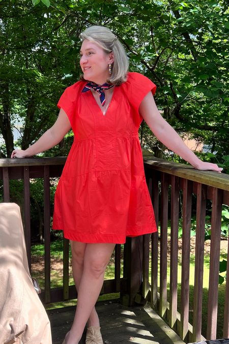 A simple dress, but fantastic structure in the seams. Love the pleats aim too of shoulders and it comes in two additional colors too! The red is perfect for patriotic stuff this summer, the pink is well, everyone needs a pink a dress, and navy is such a great neutral! 

#LTKSeasonal #LTKStyleTip #LTKFindsUnder100