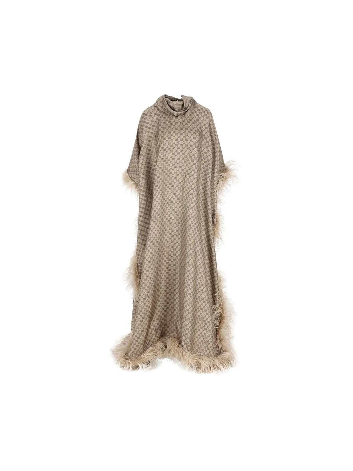 Gucci Monogrammed Trim-Detailed Long Dress | Cettire Global