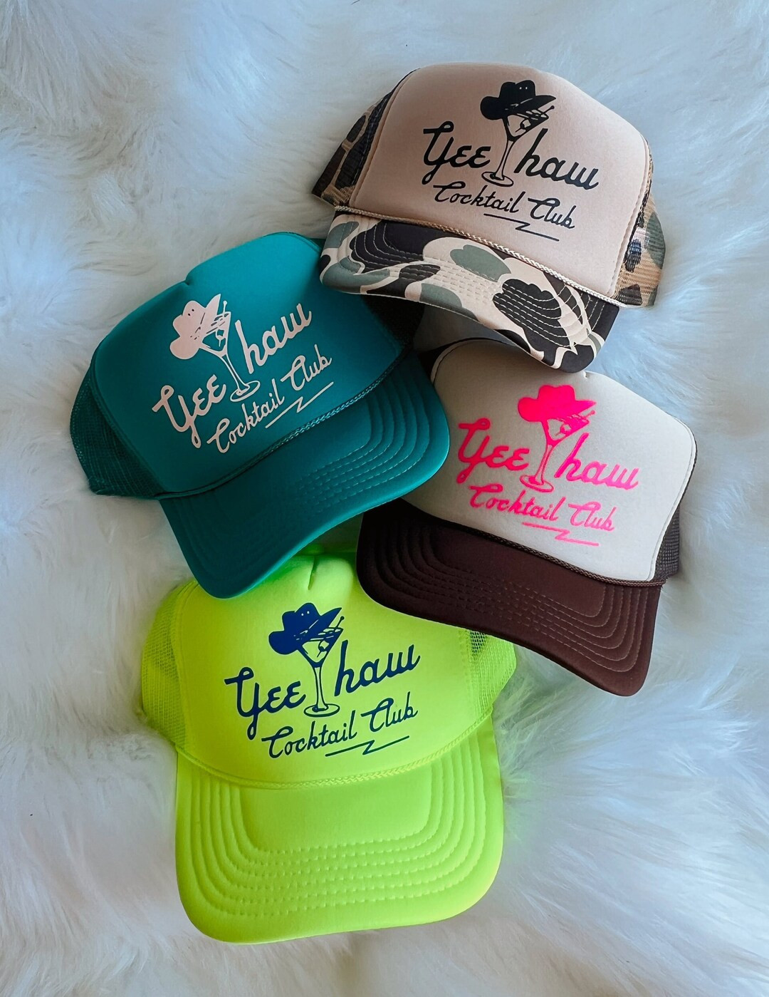 Yeehaw Cocktail Club Trucker Hat - Etsy | Etsy (US)