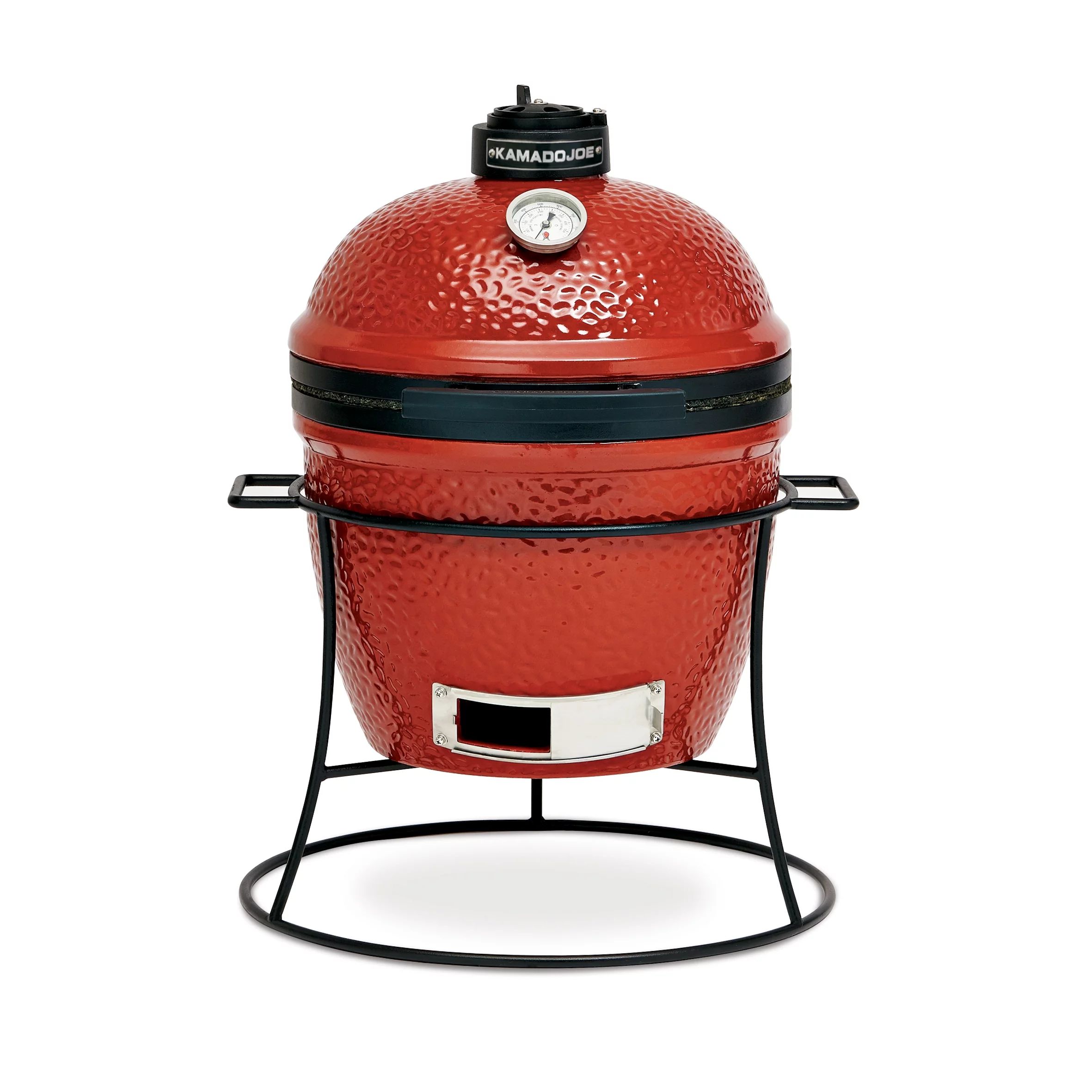 Joe Jr. 13.5 in. Portable Charcoal Grill in Red with Cast Iron Cart, Heat Deflectors and Ash Tool... | Walmart (US)