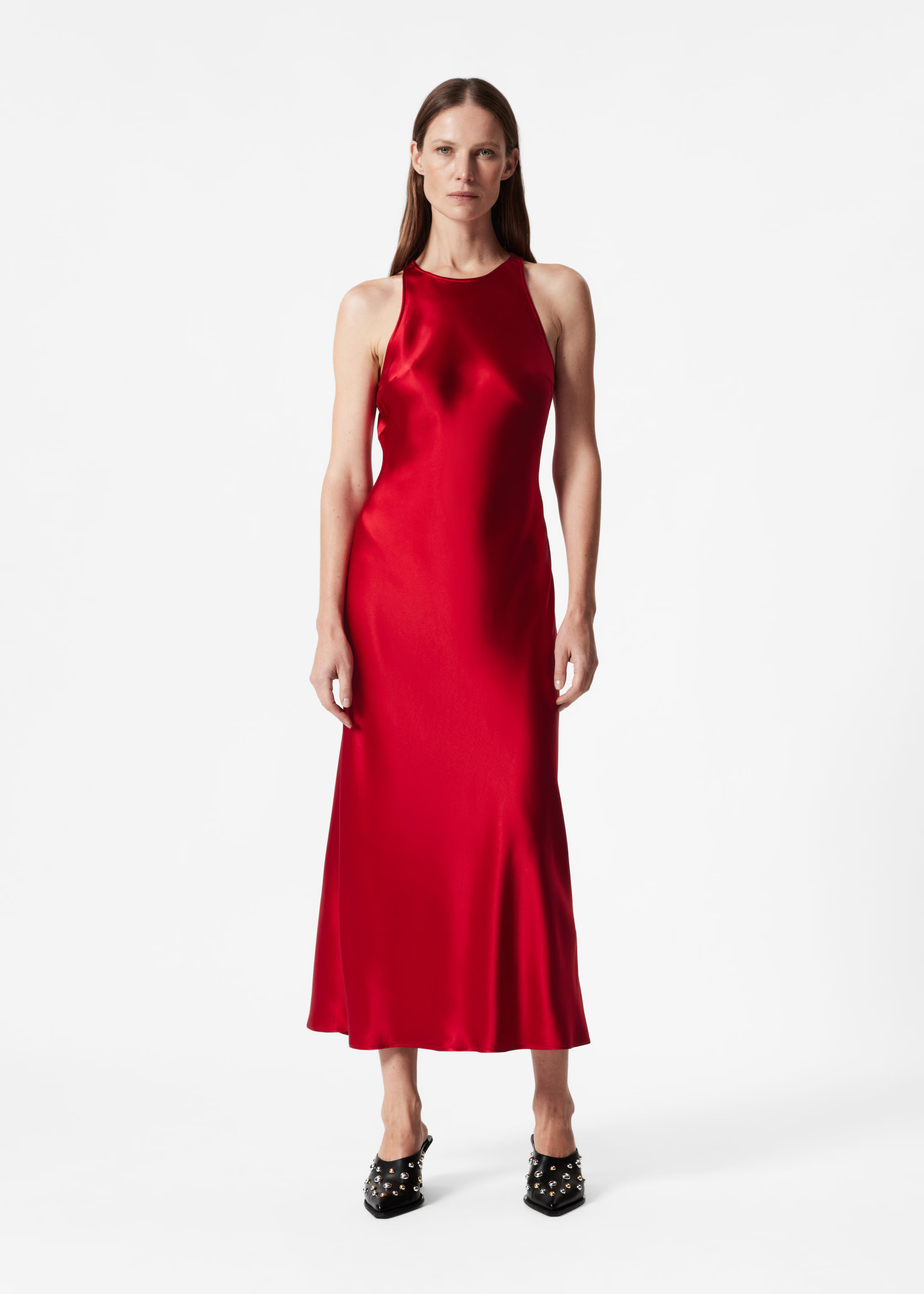 Sleeveless Satin Midi Dress | & Other Stories UK