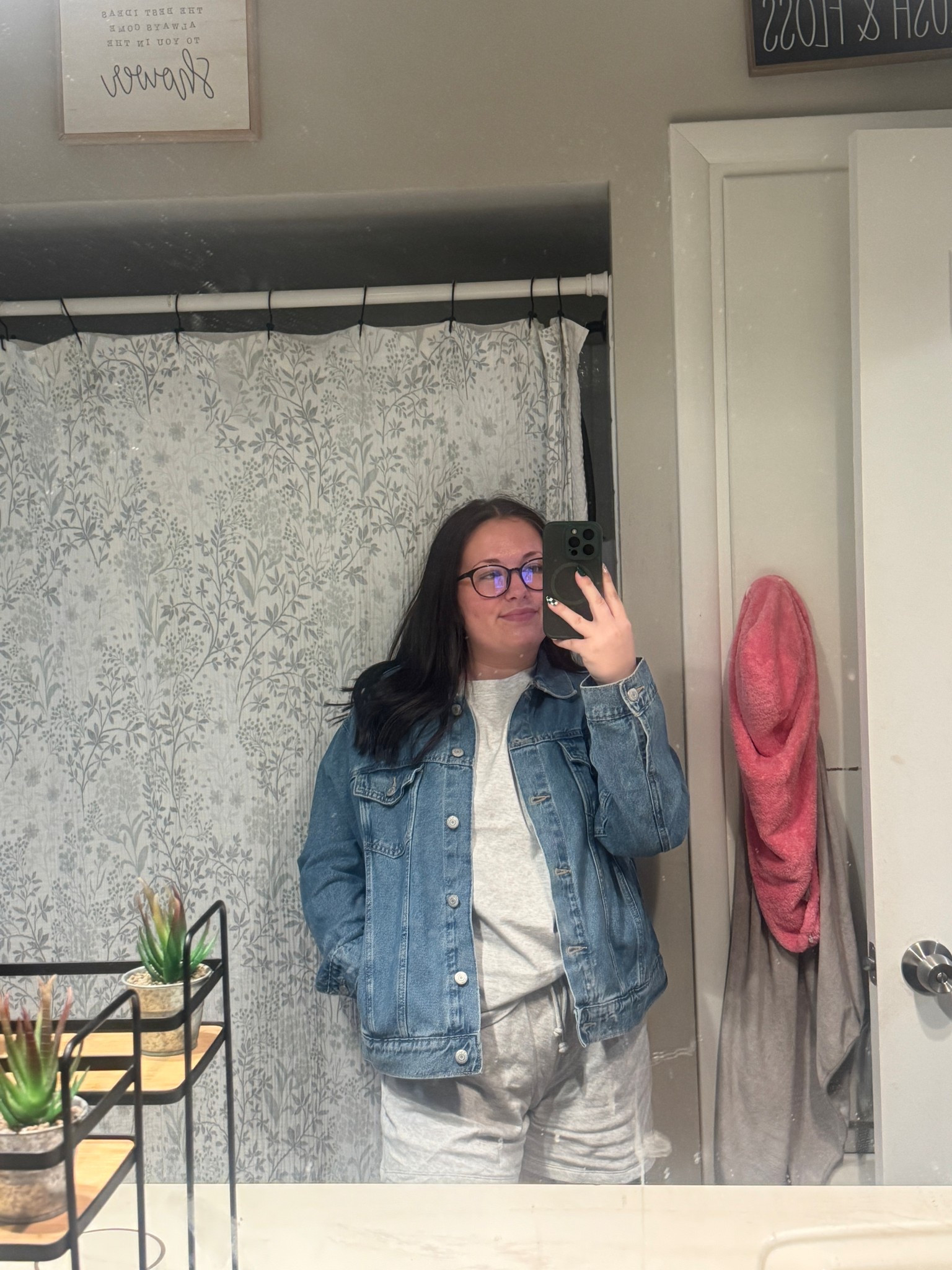 Living for this jean jacket!! The perfect way to dress up a super comfy & casual outfit!! 

#LTKootd #LTKmomlife #LTKSaleAlert