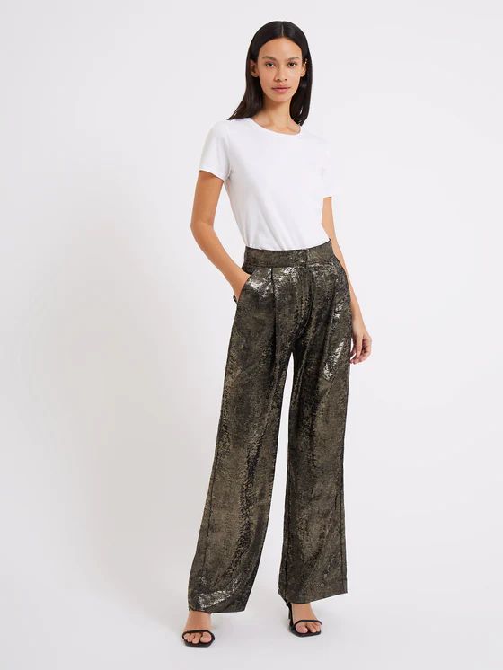 Alara Molten Metallic Suit Trousers | French Connection (UK)