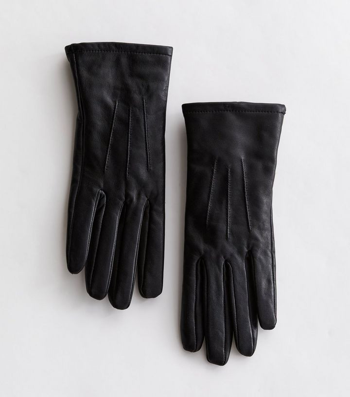 Black Leather Gloves
						
						Add to Saved Items
						Remove from Saved Items | New Look (UK)