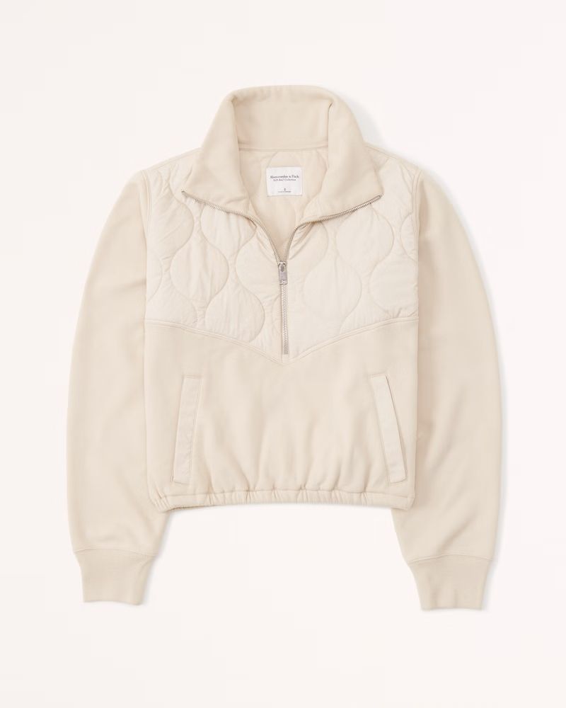Onion Quilted Half-Zip | Abercrombie & Fitch (US)