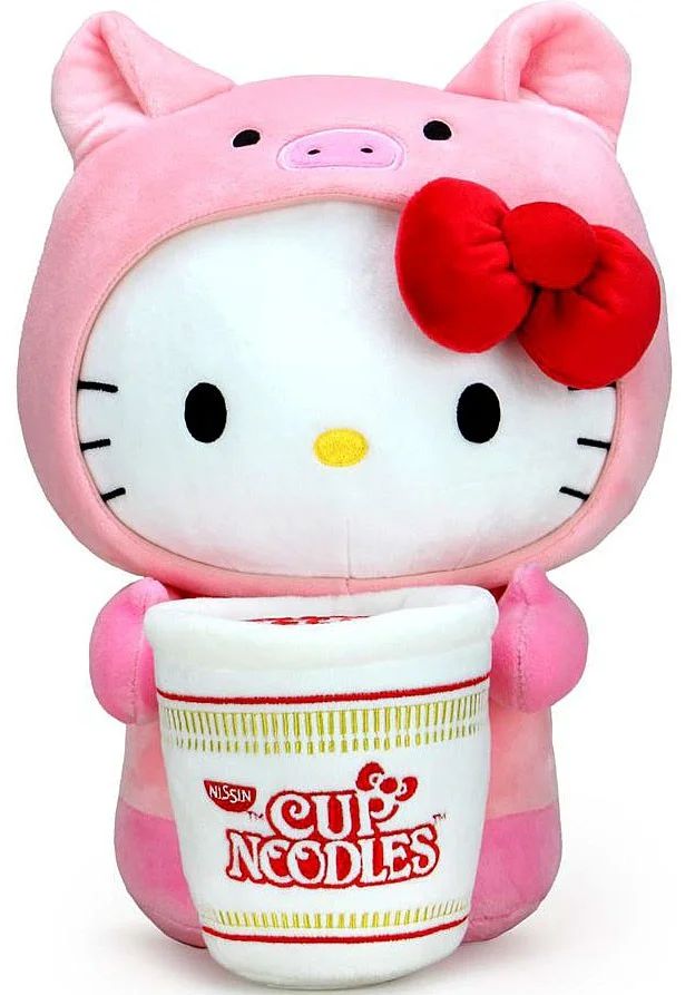 Hello Kitty Nissin Cup Noodles Piggy Costume Interactive Plush (Pork Cup Noodles) - Walmart.com | Walmart (US)