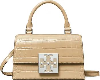 Mini Trend Croc Embossed Leather Top Handle Bag | Nordstrom