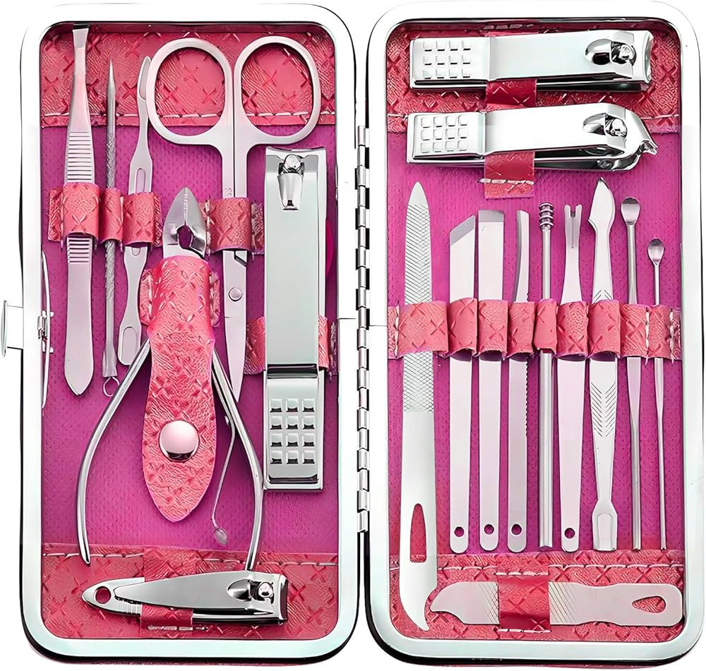 Manicure Set - 19 in 1 Professional Nail Clippers Pedicure Kit, Manicure Tool Kit, Stainless Stee... | Amazon (US)