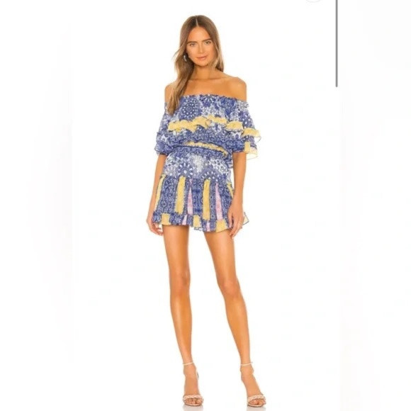 New Misa Los Angeles Luella Tile Print Combo Mini Dress P4766 | Poshmark