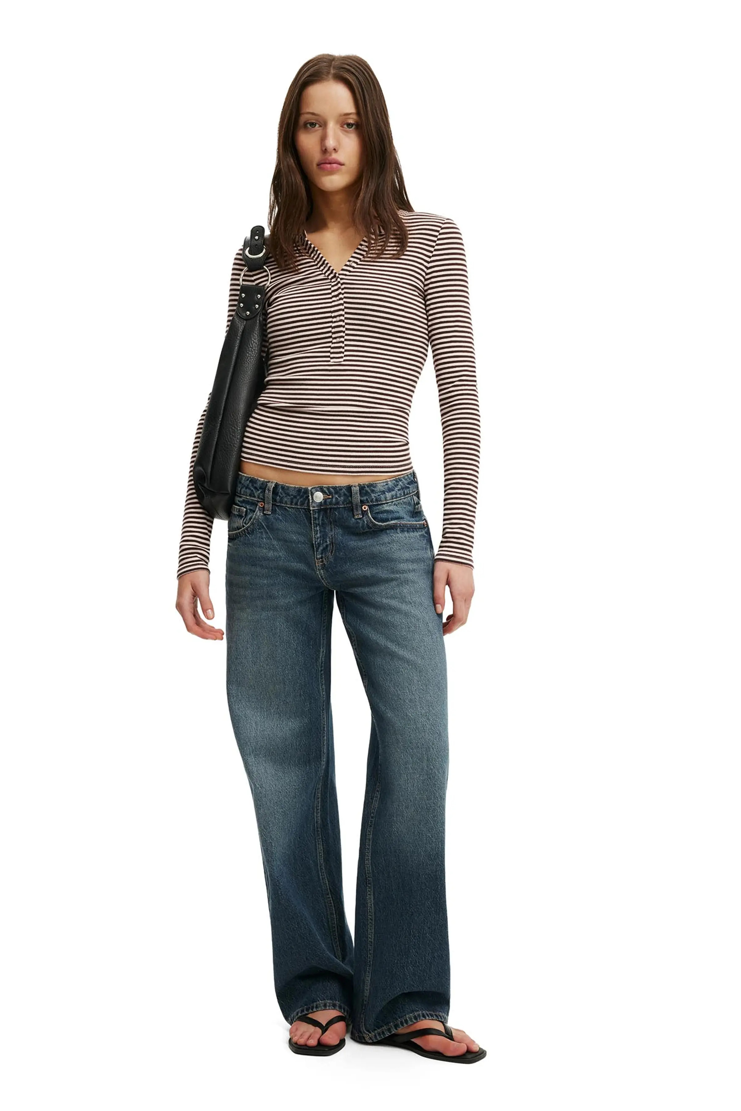 Cotton On Women's Blake Rib Henley Long Sleeve (Women) | Nordstrom | Nordstrom