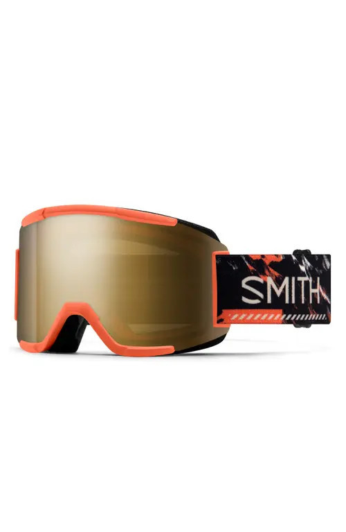 Smith Squad 203mm ChromaPop™ Snow Goggles in Cinder Chop Up/chromapop Black at Nordstrom | Nordstrom