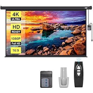 120" Motorized Projector Screen Electric Diagonal Automatic Projection 4:3 HD Movies Screen for H... | Amazon (US)