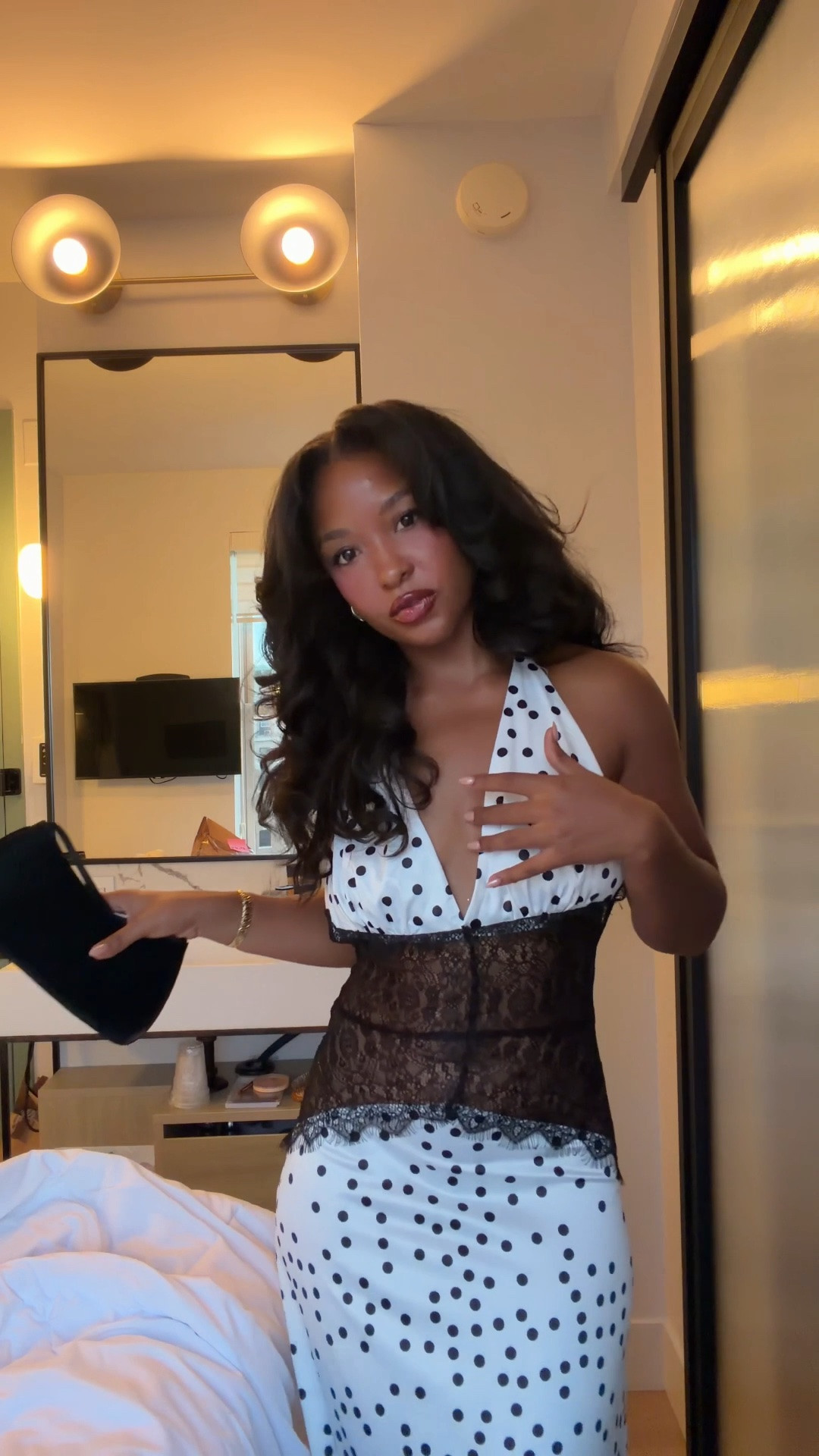 Polka dot and lace for my last night out in NYC

#LTKgrwm #LTKootd #LTKdayinmylife