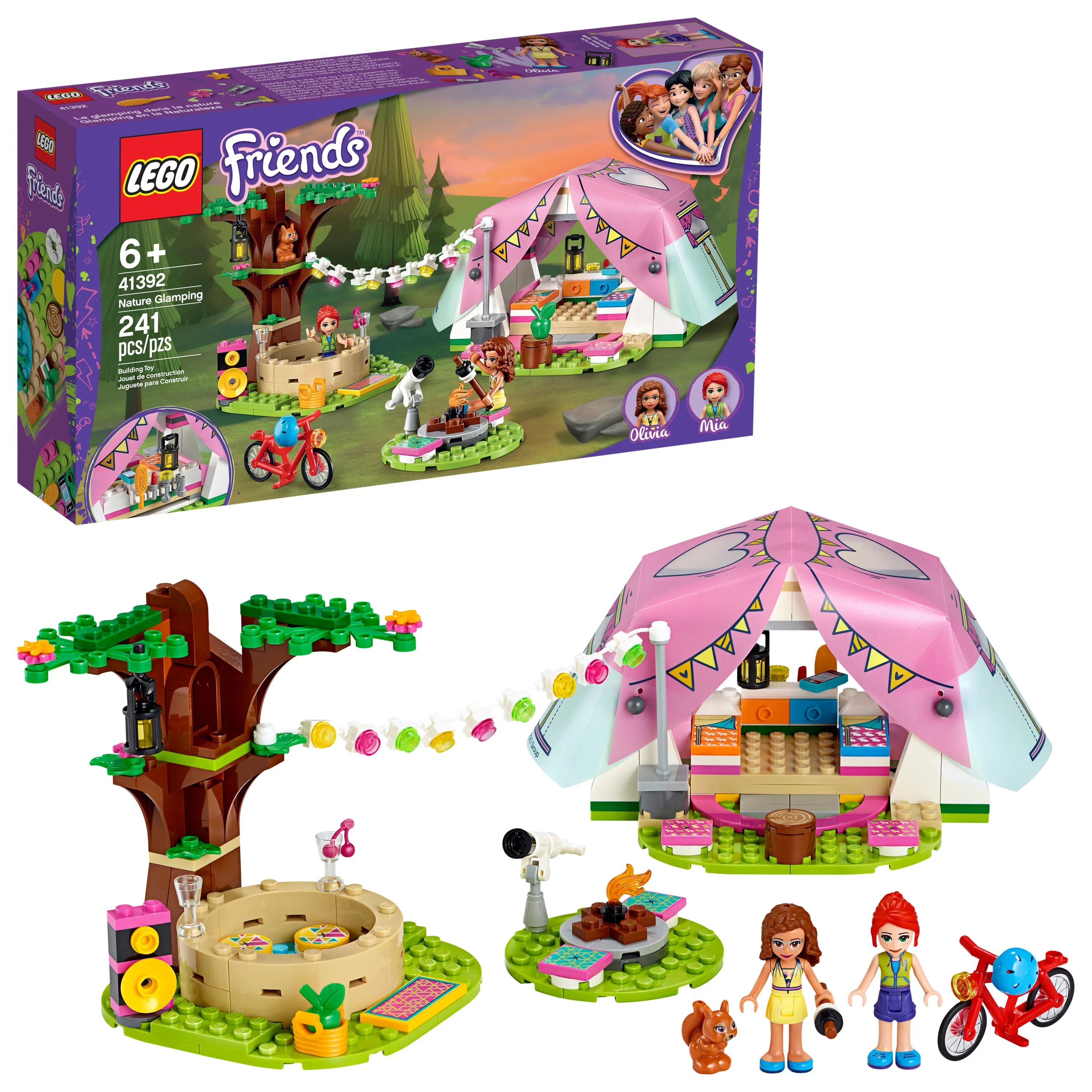 LEGO Friends Nature Glamping 41392 Toy Camping Building Kit (241 Pieces) - Walmart.com | Walmart (US)