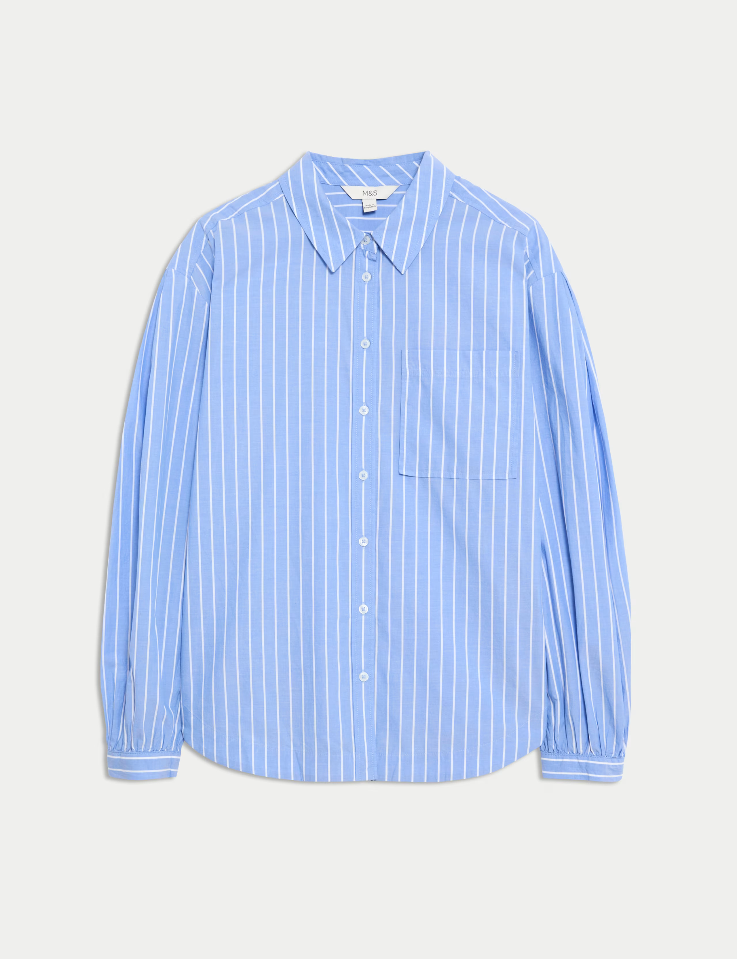 Pure Cotton Striped Boxy Shirt | Marks & Spencer (UK)