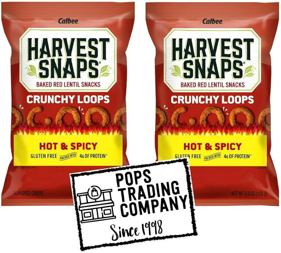 POPS TRADING COMPANY Since 1998 Baked Red Lentil Snack Hot & Spicy 2 Pack 2.5 ounce Gluten Free 4... | Amazon (US)