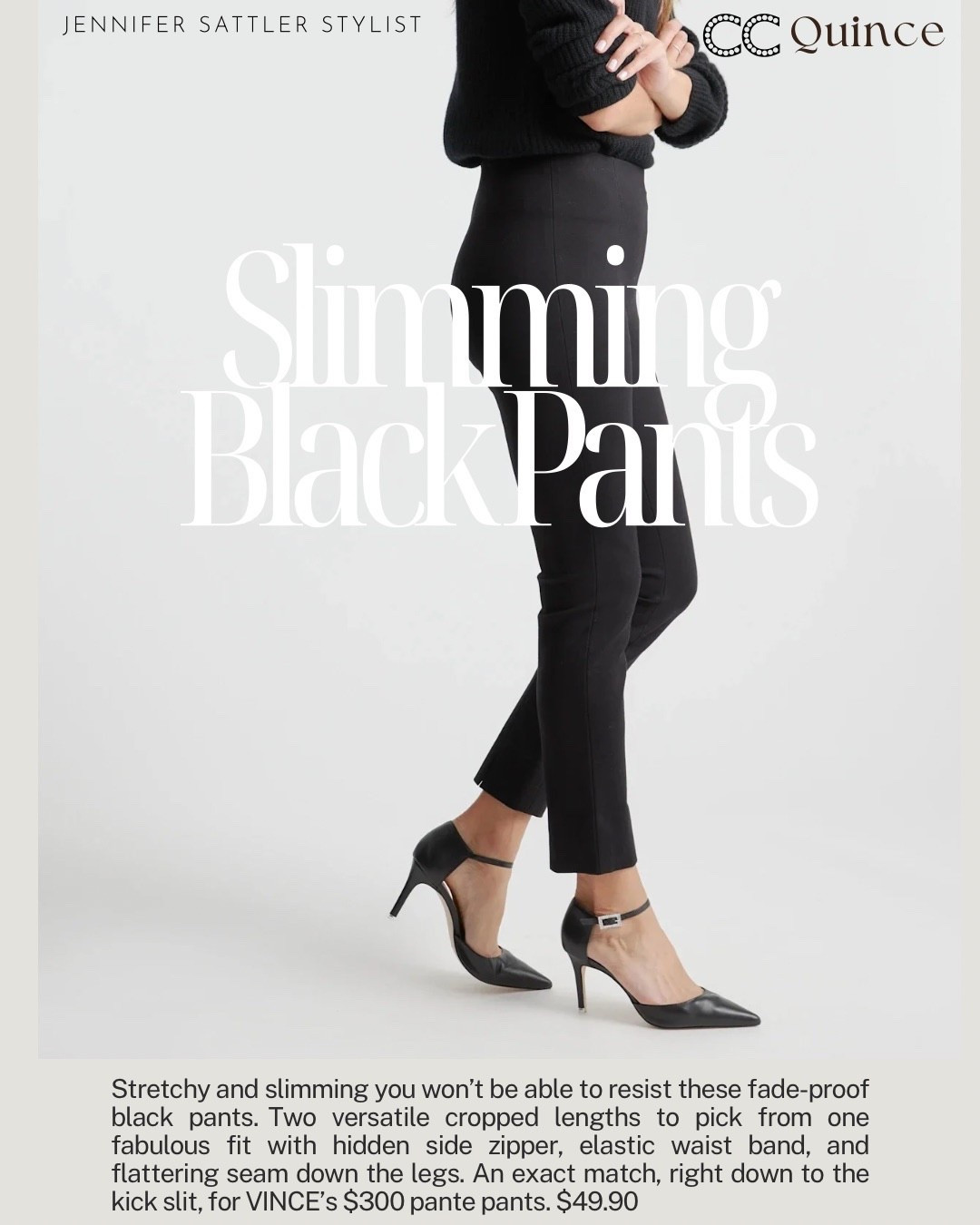 "If I had to rebuild my entire wardrobe from scratch with just 14 pieces, this is the brand Id trust -
JENNIFER SATTLER STYLIST