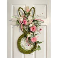 Easter Wreath, Grapevine Bunny Door Hanger, Happy Ears Spring Decor | Etsy (US)