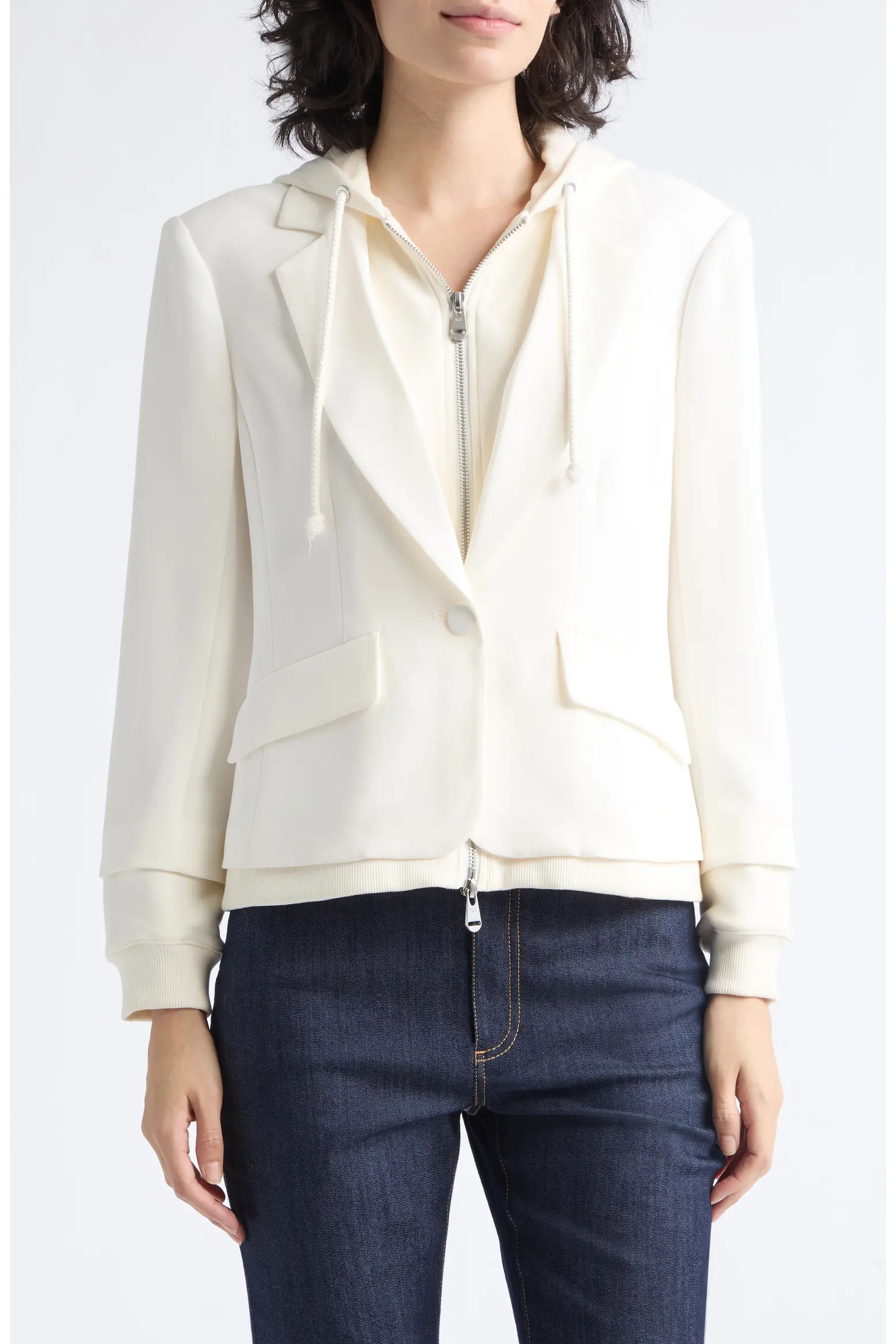 Cinq à Sept Le Petite Khloe Zip-Up Hoodie Blazer (Women) | Nordstrom | Nordstrom