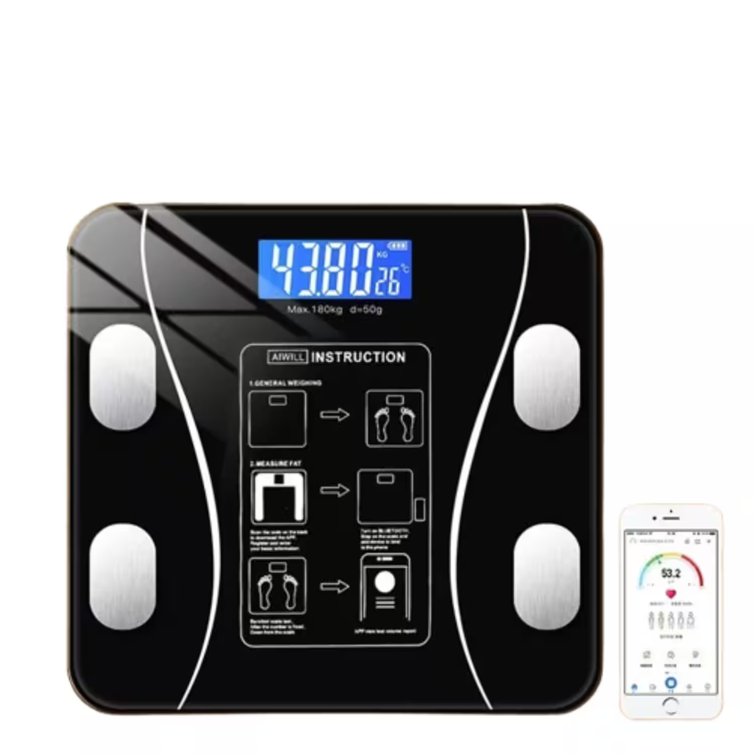 Stock Preferred - Smart Bluetooth Body Fat Scale | Best Buy U.S.