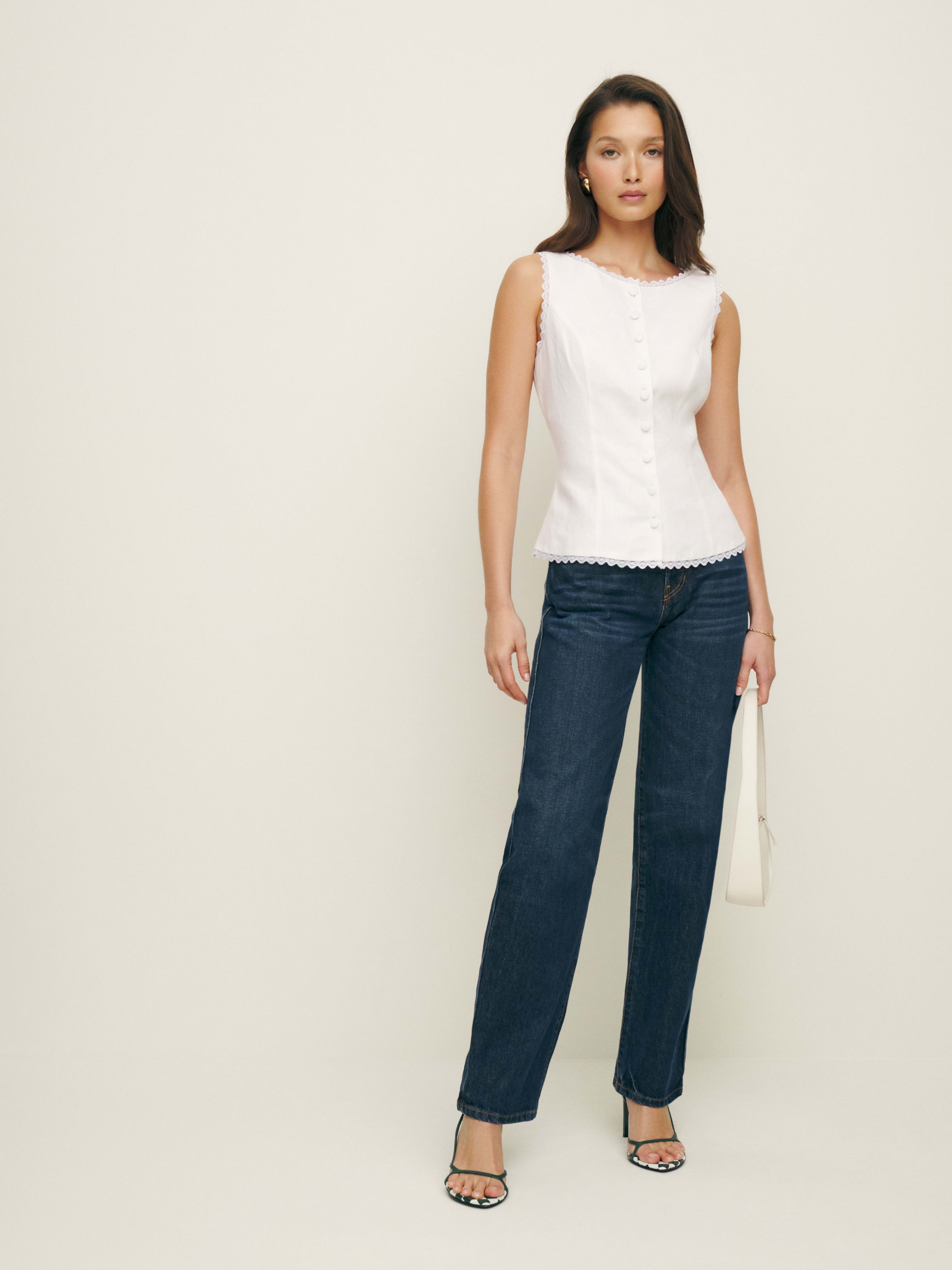 Amela Linen Top | Reformation (Global)