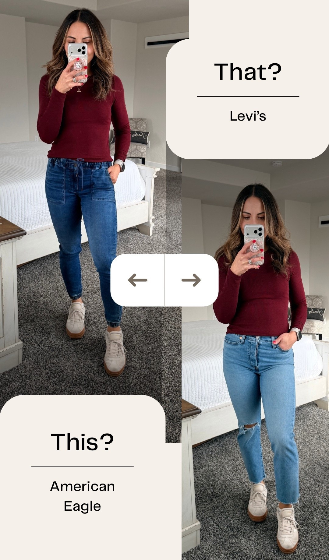 This or that? AE jogged denim or 90’s Levi’s?

#LTKootd #LTKgrwm #LTKmomlife