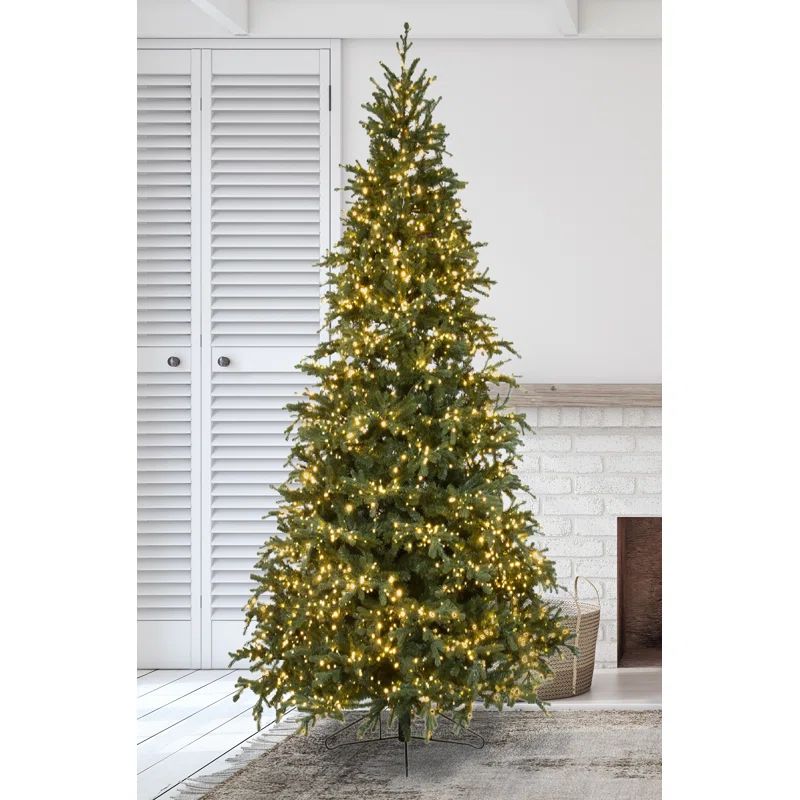 Green Fir Artificial Christmas Tree with Clear/White Lights | Wayfair North America