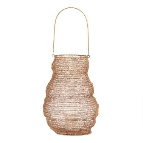 Gold Wire Collapsible Myla Lantern | World Market