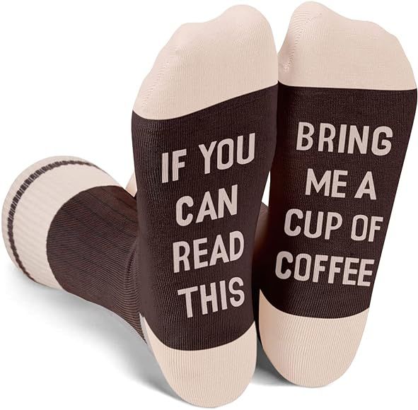 Zmart If You Can Read This Bring Me Novelty Socks, Coffee Beer Chocolate Taco Reading Socks for Wome | Amazon (US)