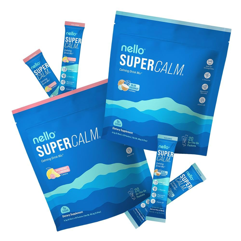 Supercalm Drink Mix - Blue Coconut and Raspberry Lemonade KSM 66, Magnesium Glycinate & L-Theanin... | Amazon (US)