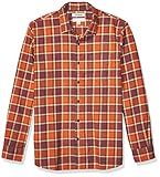 Amazon Brand - Goodthreads Men's Standard-Fit Long-Sleeve Brushed Flannel Shirt, Burgundy Orange Win | Amazon (US)