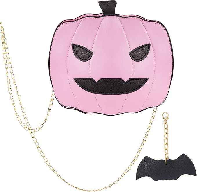 Halloween Pumpkin Purse Pumpkin Shoulder Bag Crossbody Bag Bat Ornament Pumpkin PU Bag for Women ... | Amazon (US)