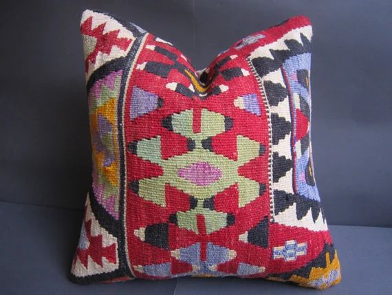16x16 inch,kilim pillow,handwoven pillow cover,turkish pillow,vintage pillow,authentic pillow cover, | Etsy (US)
