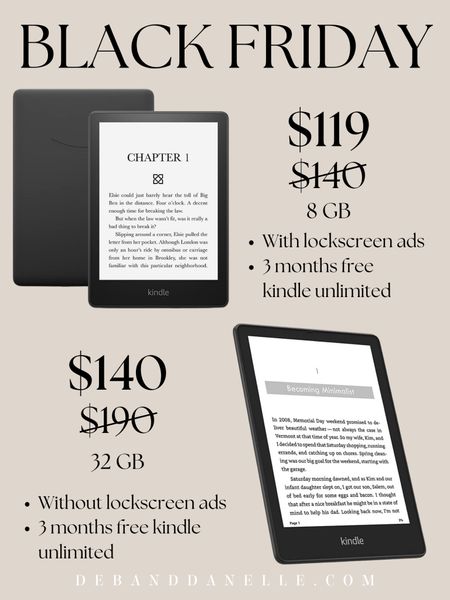 Kindles on sale for Black Friday! 

#LTKHoliday #LTKGiftGuide #LTKsalealert
