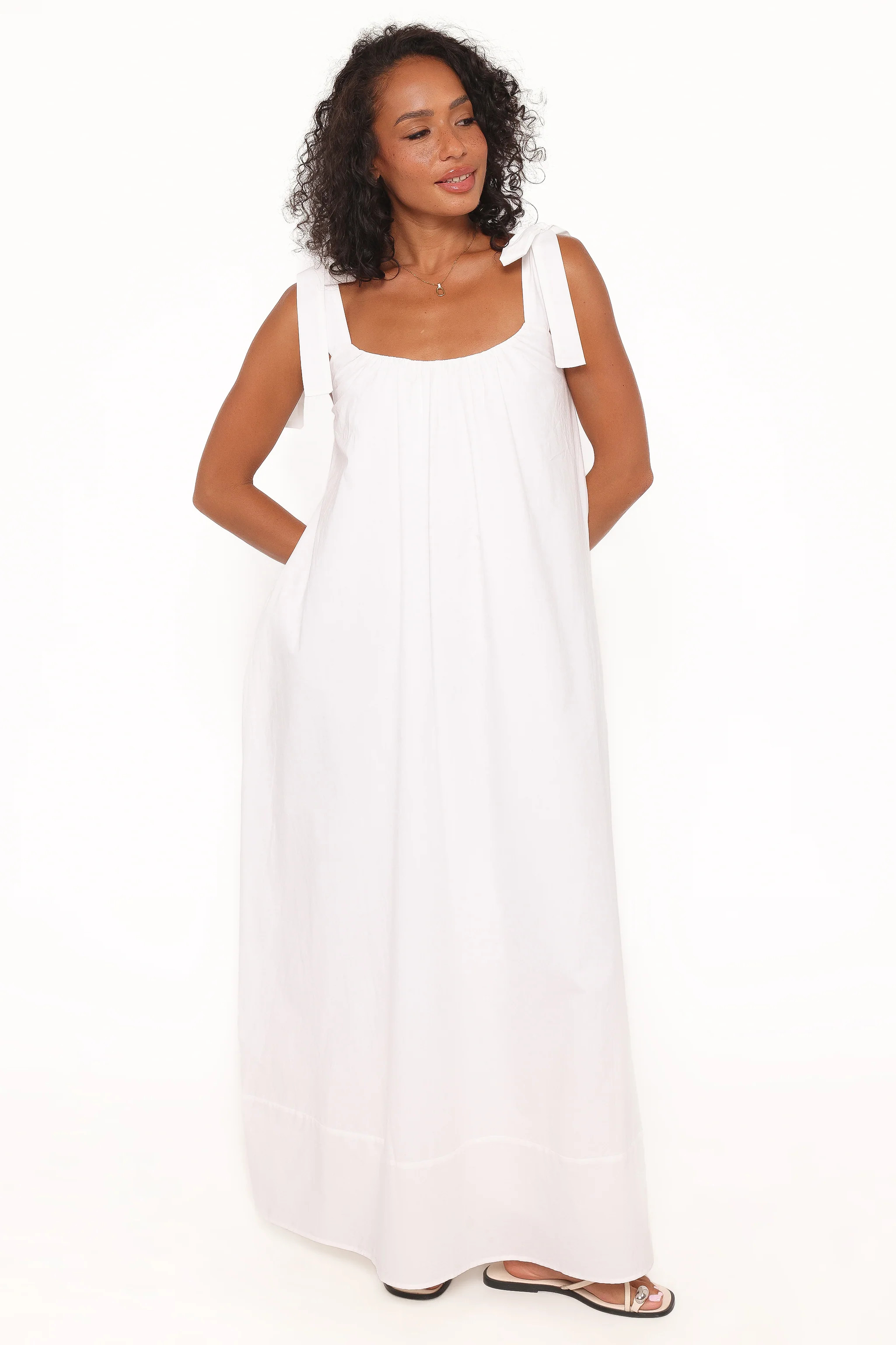 Amber Maxi Dress - White | Petal & Pup (US)