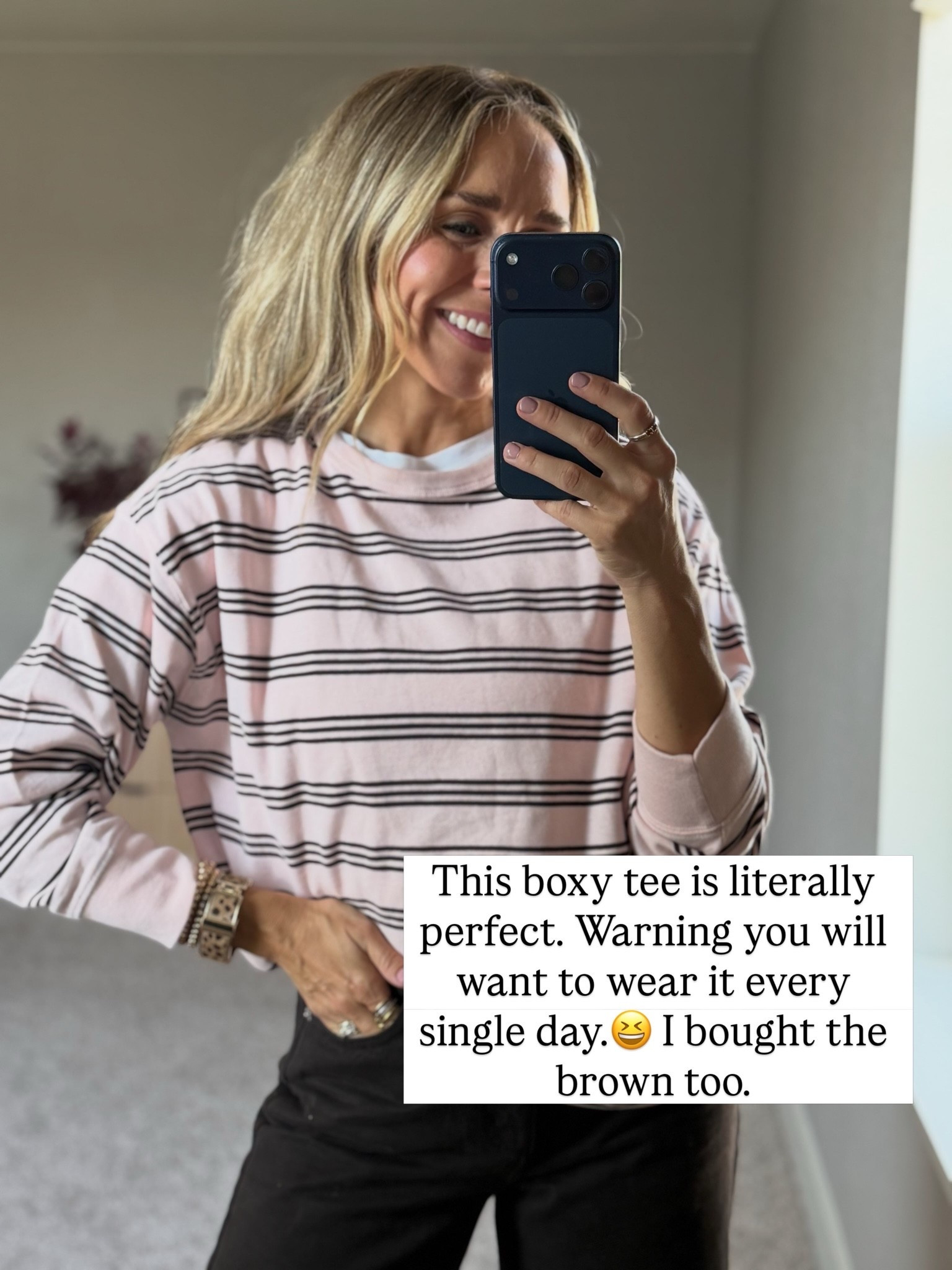 A perfect boxy tee! 

I am a size small top.

#LTKootd #LTKmomlife #LTKgrwm