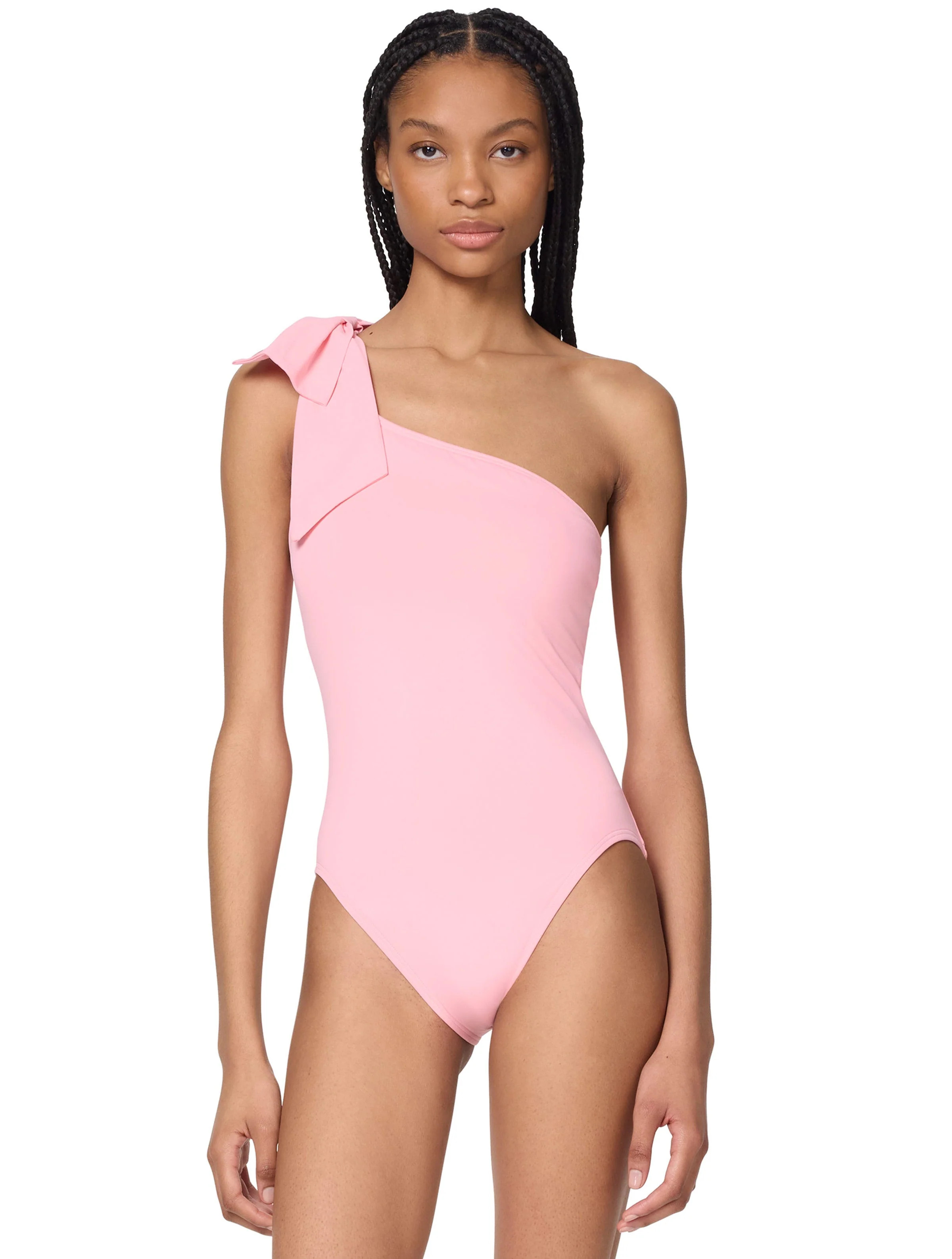 Kate Spade Shoulder Bow Tie One Shoulder One Piece Swimsuit - Contrast | Beach2Ocean