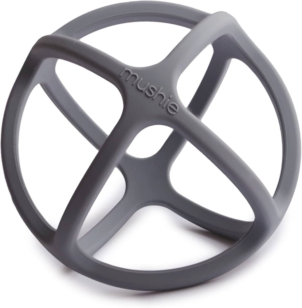 mushie Silicone Baby Teether Ball Toy (Dove Gray) | Amazon (US)